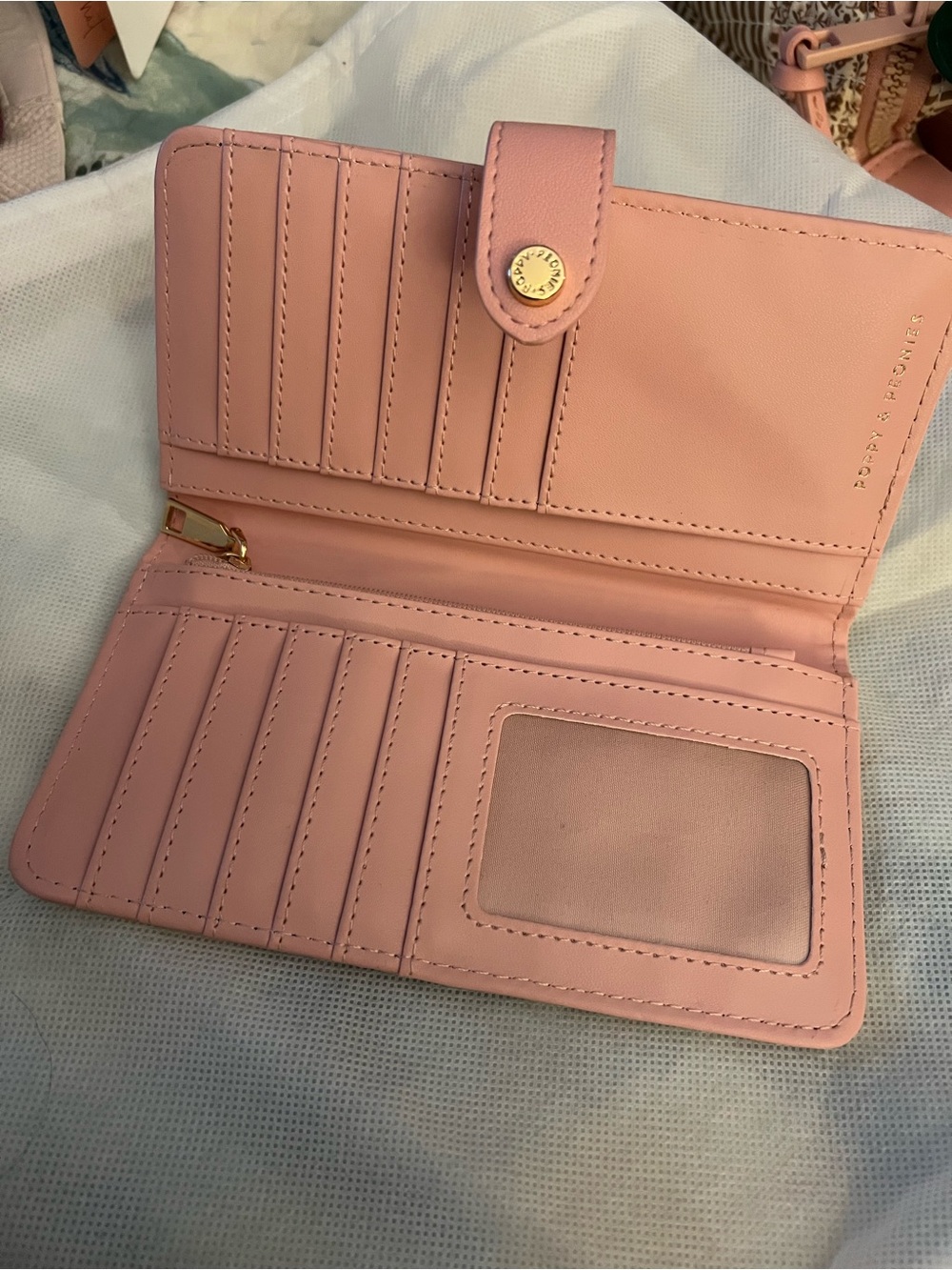 Poppy & Peonies Blush Patchwork Floral Phone Wallet - Picture 4 of 4